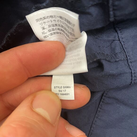 J.Crew Lace Up Shift Dress Womens Petite Small Navy Blue Cotton Casual Classic - Picture 13 of 13